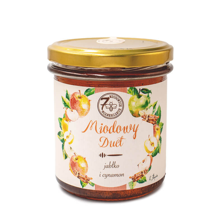 Miód z jabłkiem i cynamonem 400g