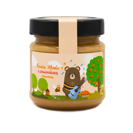 Kraina miodu - miód kremowany z pomarańczą 250g